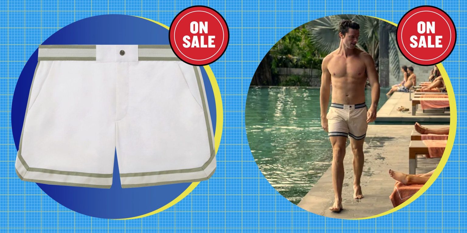 These White Lotus Swim Trunks Are on Sale in a Different Color Right Now