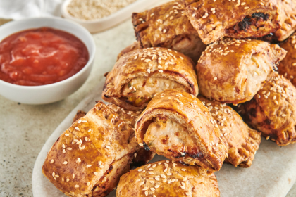 Chicken, Maple & Mustard Sausage Rolls