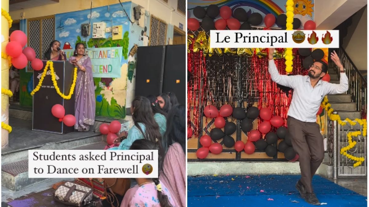 Udaipur school principal dances to Haryanvi folk song at students’ request in video