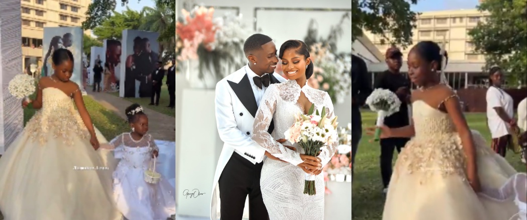 Davido’s Daughter, Imade Adeleke Steals the Spotlight with Grand Entrance at Priscilla Ojo’s Wedding