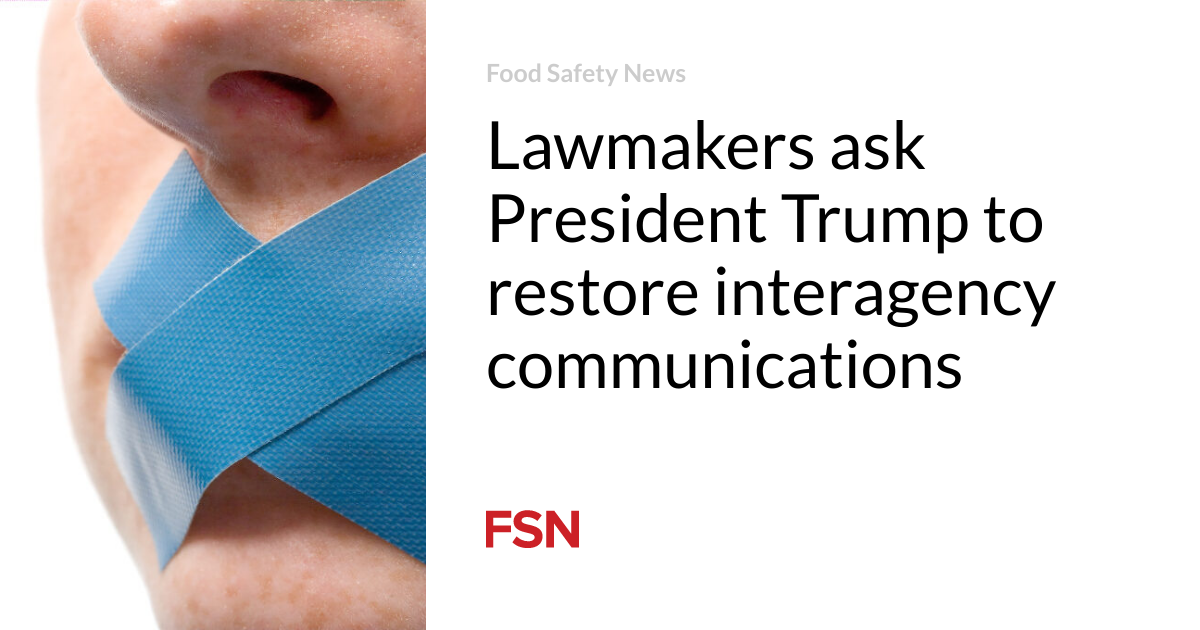 Lawmakers ask President Trump to restore interagency communications