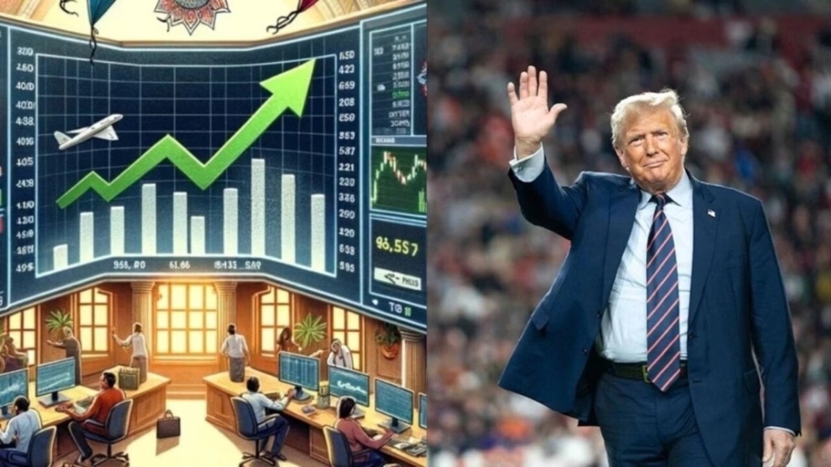 आज ‘ट्रंप टैरिफ डे’, घबराया नहीं शेयर बाजार,  खुलते ही सेंसेक्स 450 अंक उछला
