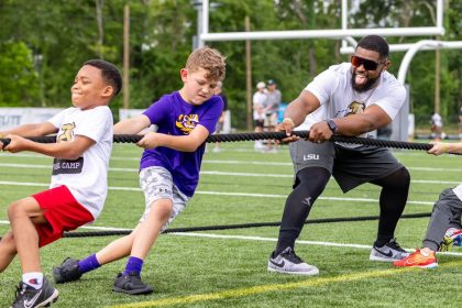 Saints RB Clyde Edwards-Helaire hosts Glyde Youth Football Camp in Baton Rouge