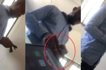 University of Nigeria Nsukka staff captured collecting ₦16k cash each from students for admission clearance