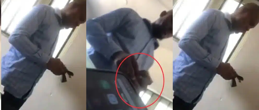 University of Nigeria Nsukka staff captured collecting ₦16k cash each from students for admission clearance