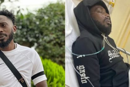 Nigerians reacts as May D shares photo of him in the hospital, thanks God for life