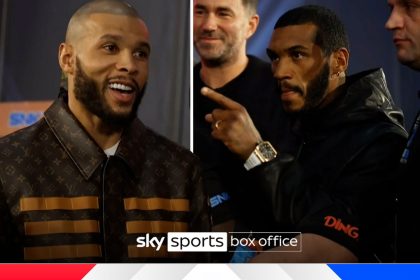 Chris Eubank Jr and Conor Benn surrounded by an ARMY of security at head-to-head!
