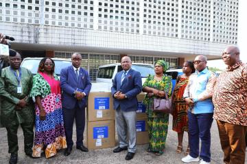 WHO donates vital laboratory equipment and vehicles to the Ministry of Health to strengthen  Sierra Leone’s health systems.