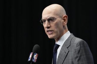Adam Silver says the NBA is discussing the idea of an international twist on next year’s all-star game