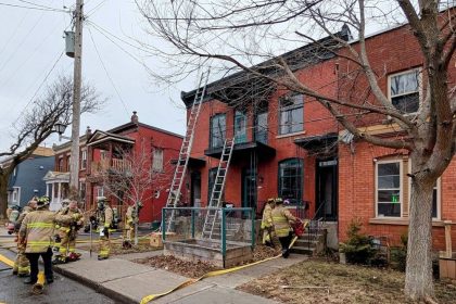 Smoky fire at multi-unit building in Market