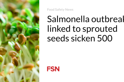 Salmonella outbreaks linked to sprouted seeds sicken 500