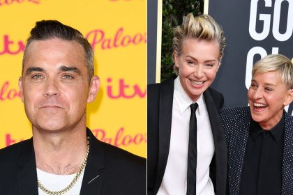 Robbie Williams takes Ellen DeGeneres and Portia to Cotswolds pub for a very British afternoon