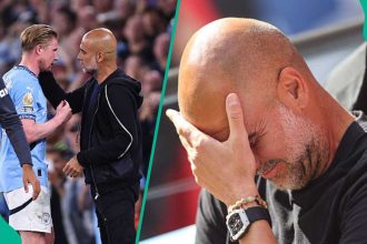 Pep Guardiola weeps while saying farewell to Kevin De Bruyne at Manchester City