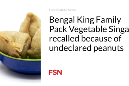 Bengal King Family Pack Vegetable Singara recalled because of undeclared peanuts