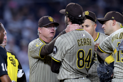 Dylan Cease injury: Padres ‘not overly concerned’ after star leaves start vs. Yankees with cramp