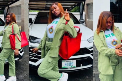 Proud husband, BLord shares pics as wife goes for NYSC after graduating from medical school