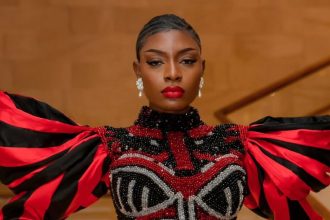 Joy Mojisola Raimi Walked Like a Queen in Tiv-Inspired Dress at Miss World Top Model Competition