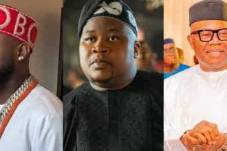 Davido, Cubana Chiefpriest meet Senate President Akpabio in Abuja