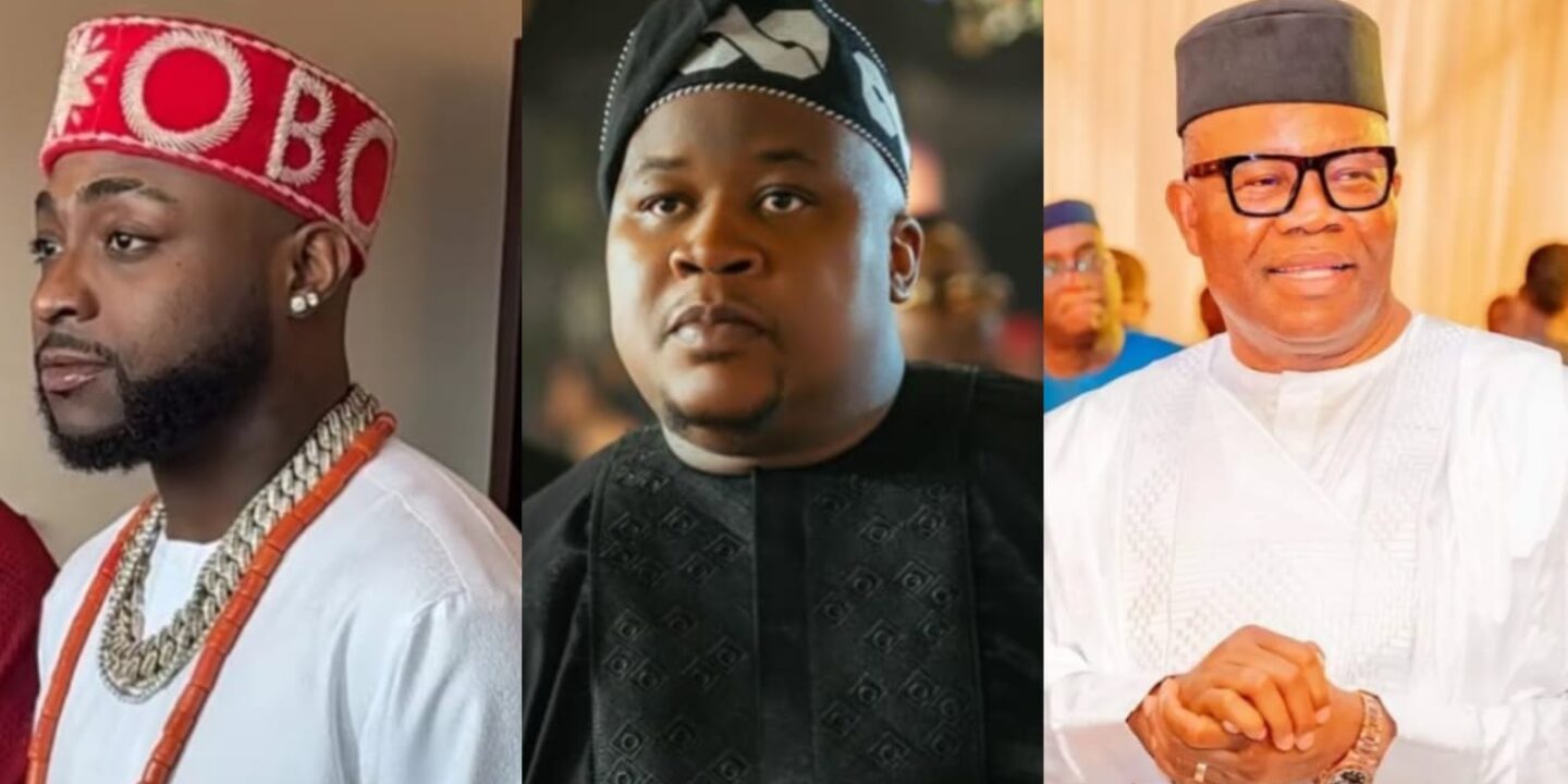 Davido, Cubana Chiefpriest meet Senate President Akpabio in Abuja
