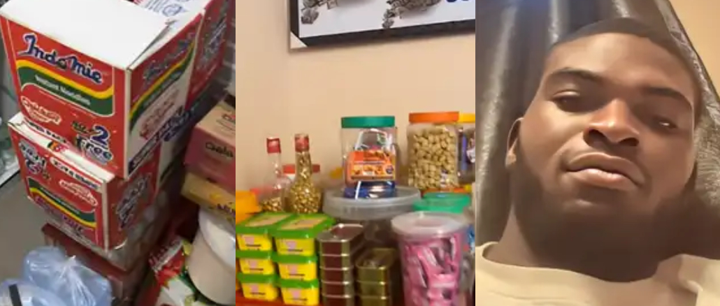 Single Man Stirs Reactions as He Spends Over N900,000 to Buy Provisions At Home