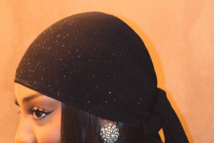 This Is How You Make a Black Glittering Scarf the Star | Tems’ Style