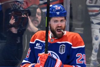 Oilers draw first blood in Stanley Cup Final rematch with 4-3 overtime victory against Panthers