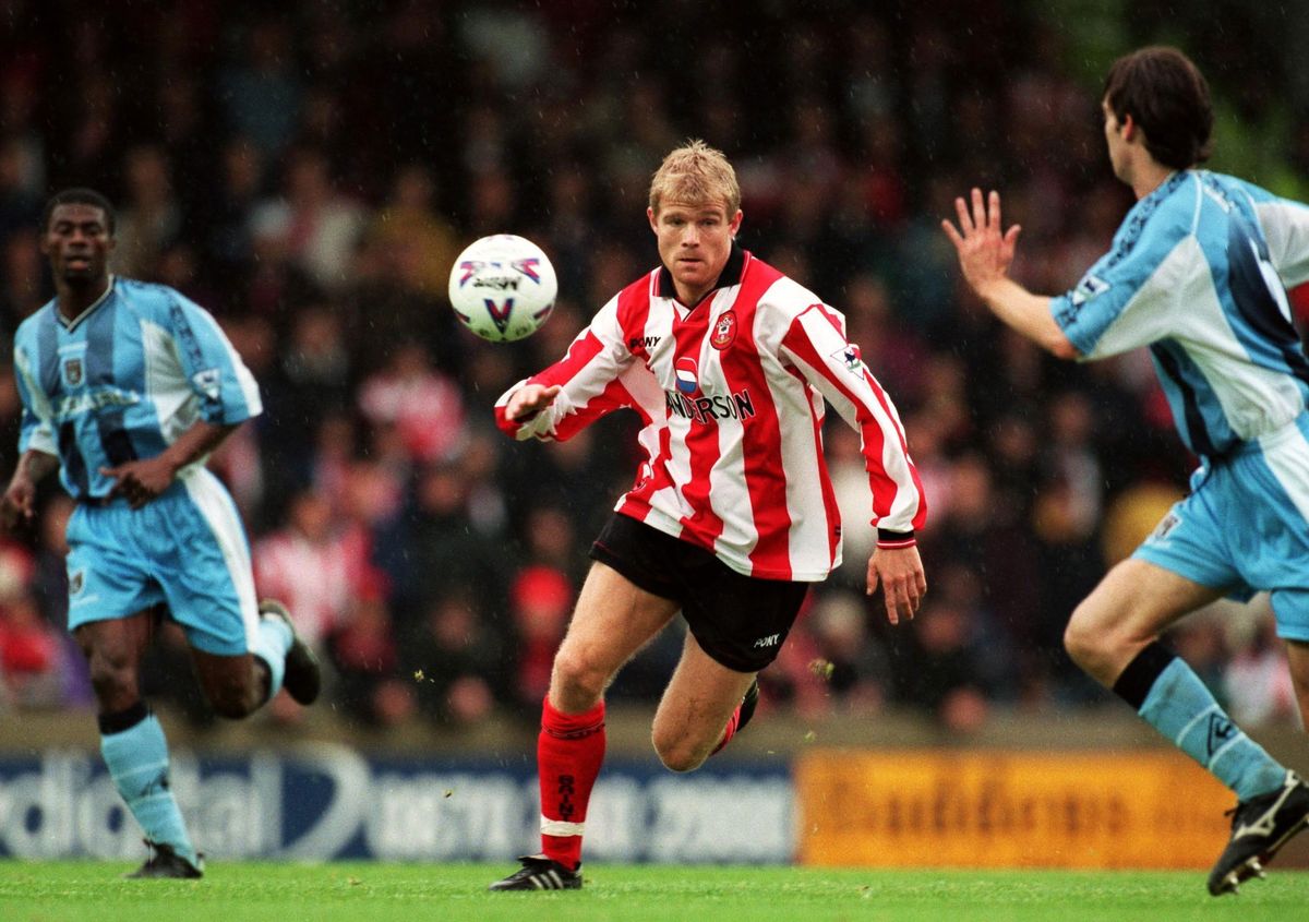 ‘For some reason my third went down as an own goal. Maybe Alex Ferguson had a word because he didn’t like people scoring hat-tricks against his team!’