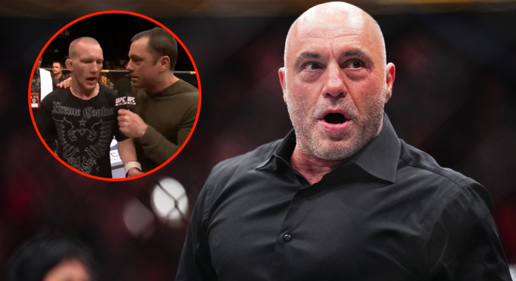 Joe Rogan argued with Gray Maynard in fiery interview after The Ultimate Fighter standout and rival knocked out simultaneously