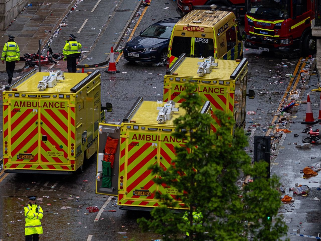 Liverpool trophy parade incident: Man arrested and dozens injured after car hits pedestrians