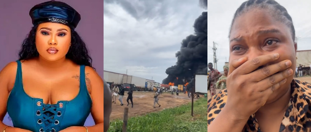 Actress Olamide Odunlade Escapes Tanker Explosion on Lagos-Ibadan Expressway