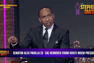 ESPN star unleashes on ‘out of control’ Padilla for crashing Noem press conference