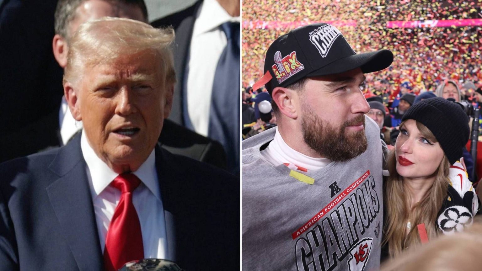 What Donald Trump said about Taylor Swift and Travis Kelce after attending the Super Bowl with them