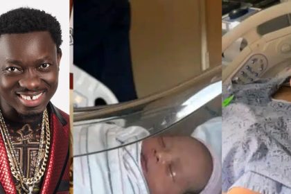 Comedian, Michael Blackson and wife, Rada Darling welcome first child