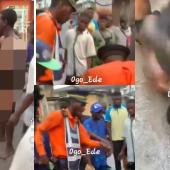 Three Police Officers Caught On Video Brutalising Naked Tricycle Operator In Ibadan