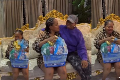 Beautiful Moment Taaooma Surprises Toyin Abraham With Home Visit And Gifts