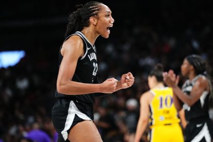 Wilson exits with head injury as Aces fall to Sparks