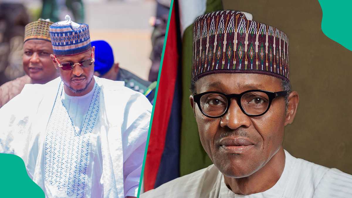 Buhari’s burial: Katsina governor fights back tears at ex-president’s funeral, watch emotional video