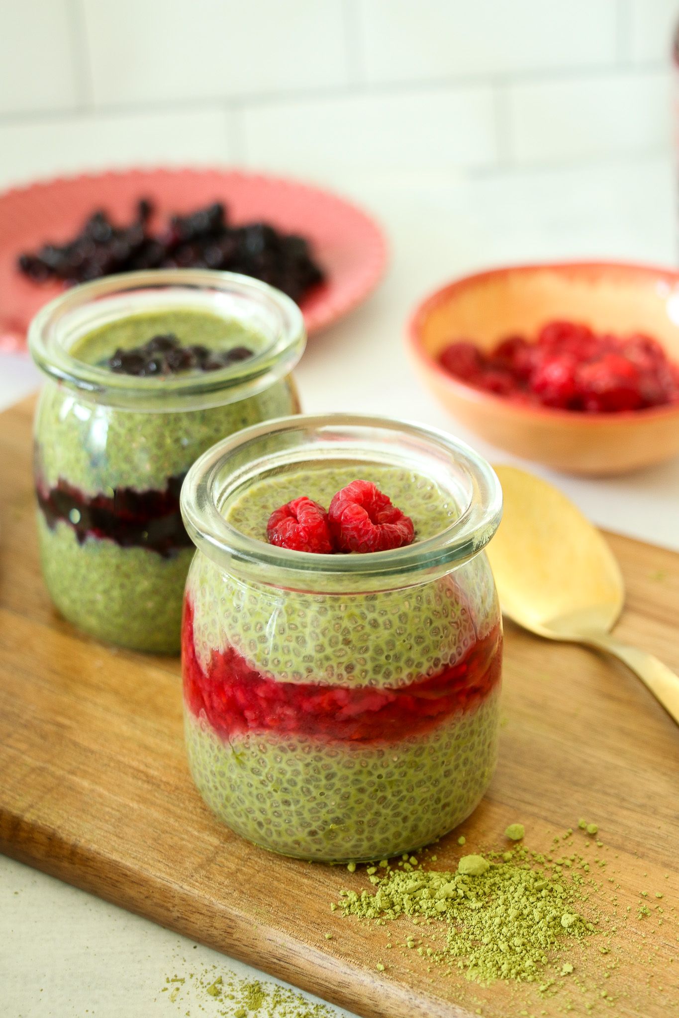Matcha Chia Pudding Parfaits