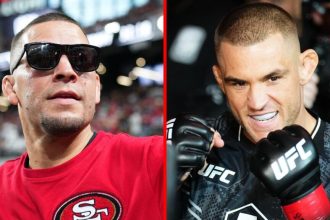 Nate Diaz reignites Dustin Poirier feud by mocking rival days out from his UFC 318 retirement fight