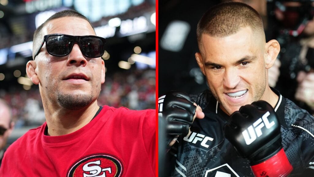 Nate Diaz reignites Dustin Poirier feud by mocking rival days out from his UFC 318 retirement fight