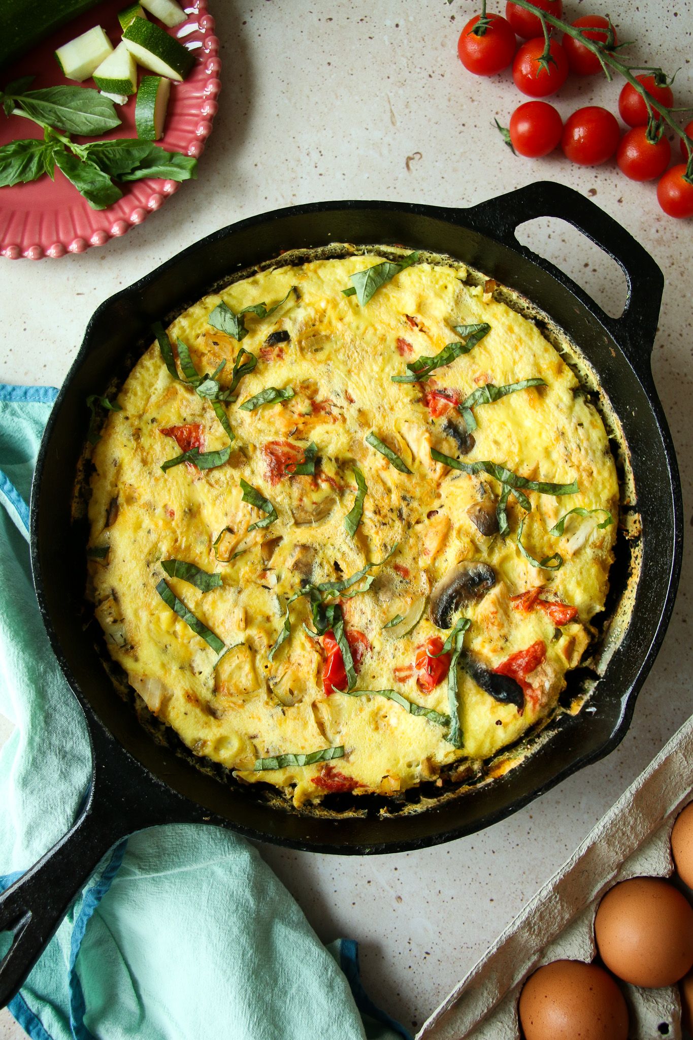 Chicken and Veggie Frittata