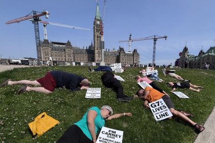 Advocates protest global aid cuts on Parliament Hill amid G7 Summit