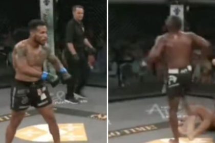 Video: Max Holloway point-down challenge goes horribly wrong for amateur fighter leading to brutal knockout