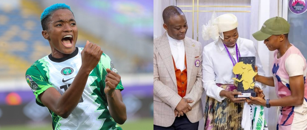 Super Falcons’ Ajibade Testifies at MFM Church After WAFCON Triumph
