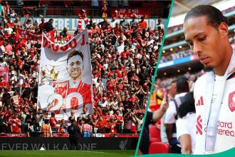 Liverpool captain Virgil van Dijk slams Crystal Palace fans after ruining Diogo Jota’s tribute at Wembley