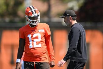 Shedeur Sanders’ coach declines to give clarity on quarterback’s standing after stunning preseason debut