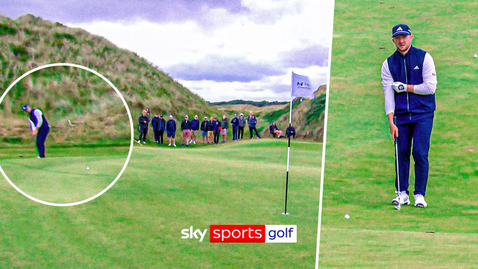 Nexo Scottish Championship: Connor Syme mishits putt by 82 YARDS!