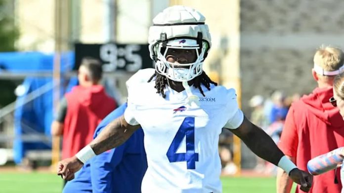 Buffalo’s James Cook returns to practice Tuesday after a brief hold-in