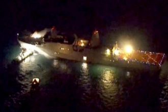 US warship burns for 12 hours off Japan coast; 2 sailors suffer minor injuries