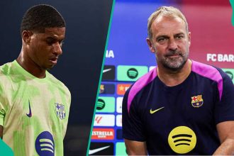 Barcelona boss Hansi Flick explains why he subbed Marcus Rashford off at half-time vs Levante